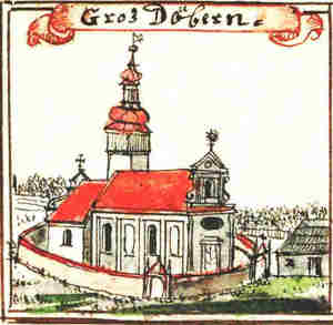 Gros - Döbern - Kościół, widok ogólny